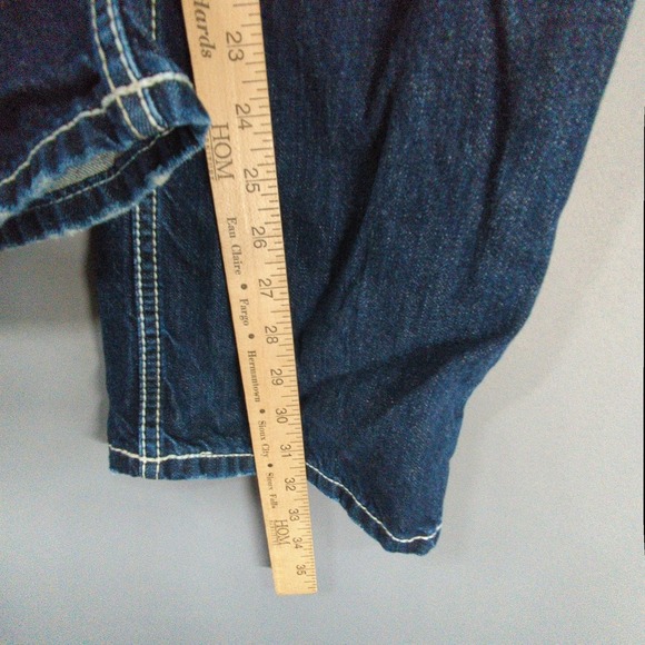 BKE Carter Jeans‎ Mens 33 R Blue Straight Whiskering Cotton - Picture 6 of 8